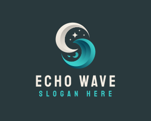 Moon Tidal Wave logo design