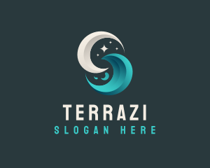 Moon Tidal Wave logo design