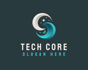 Moon Tidal Wave logo design