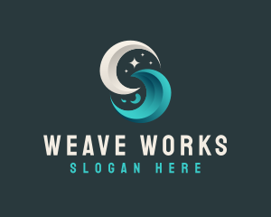 Moon Tidal Wave logo design