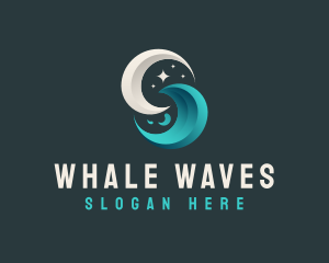 Moon Tidal Wave logo design