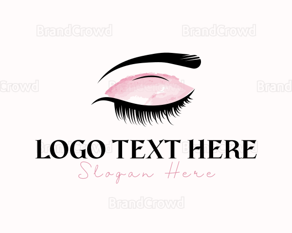 Feminine Makeup Eyelash Logo
