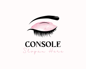 Feminine Makeup Eyelash Logo