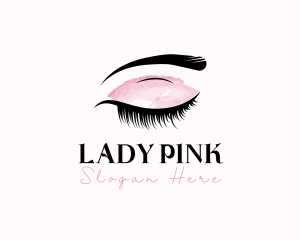 Eyeshadow - Feminine Makeup Eyelash logo design
