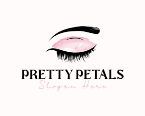 Feminine Makeup Eyelash logo design