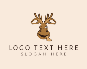 Funny - Funny Drunk Moose logo design