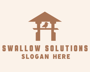 Swallow - Perched Bird Aviary logo design
