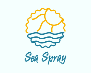 Sun Sea Summer Badge logo design