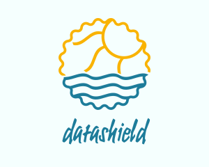 Holiday - Sun Sea Summer Badge logo design