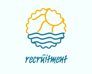 Recreation - Sun Sea Summer Badge logo design