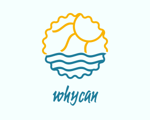 Coast - Sun Sea Summer Badge logo design