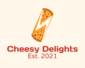 Cheesy Pizza Slice  logo design