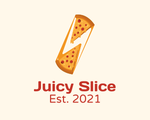 Cheesy Pizza Slice  logo design