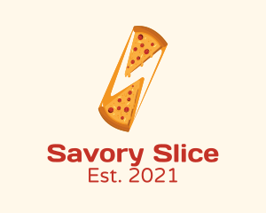 Cheesy Pizza Slice  logo design