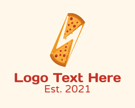 Pizza Delivery - Cheesy Pizza Slice logo design