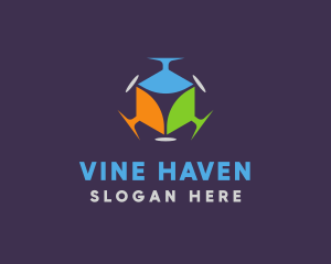 Wine Glass Bar logo design