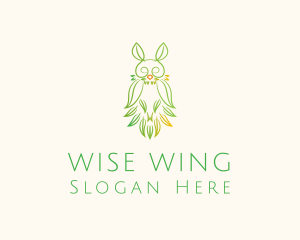 Green Leaf Owl logo design