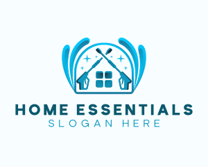 Household - Pressure Splash Cleaning logo design