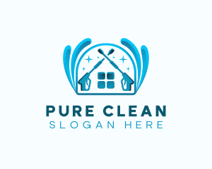 Pressure Splash Cleaning logo design