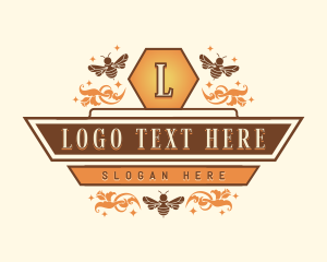 Luxury - Honey Bee Apiary logo design