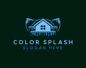 Pressure Wash Roof Cleaning logo design