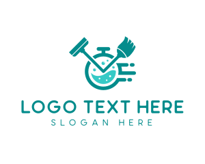 Cleaning Products - Stopwatch Cleaning Housekeeping logo design