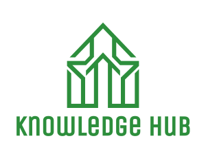 Real Estate - Green House Outline logo design