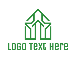 Green House Outline Logo