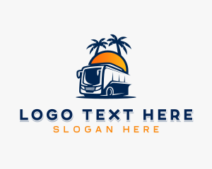 Tour Bus - Tropical Travel Bus logo design