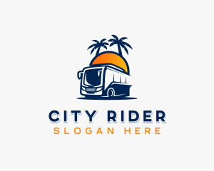 Bus - Tropical Travel Bus logo design