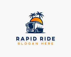 Bus - Tropical Travel Bus logo design