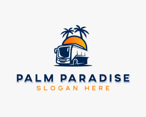 Tropical Travel Bus  logo design