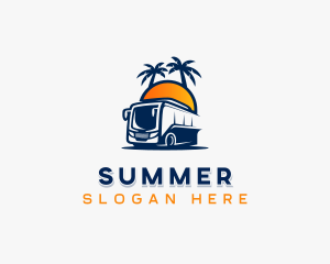 Tropical Travel Bus  logo design