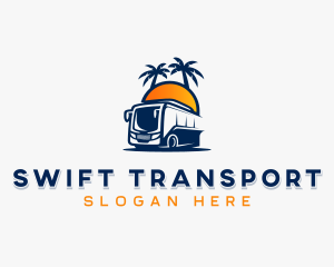 Tropical Travel Bus  logo design