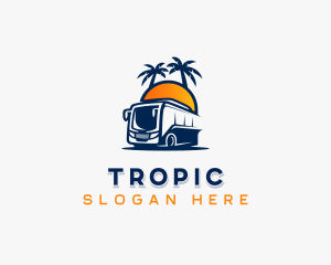 Tropical Travel Bus  logo design