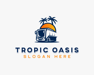 Tropical Travel Bus  logo design