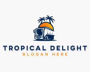 Tropical Travel Bus  logo design