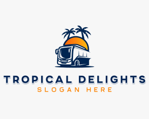 Tropical Travel Bus  logo design