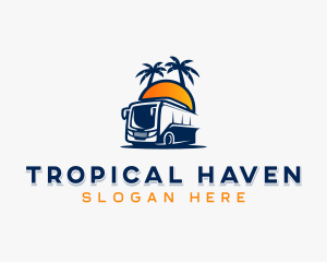 Tropical Travel Bus  logo design