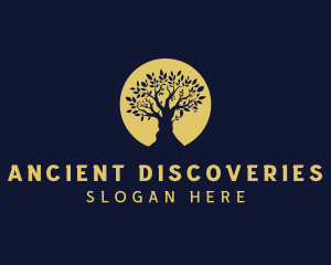 Round Ancient Tree logo design