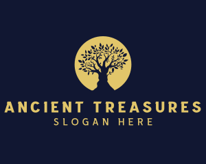 Round Ancient Tree logo design