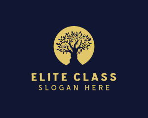 First Class - Round Ancient Tree logo design