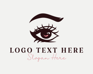 Lashes - Eye Eyeliner Makeup logo design