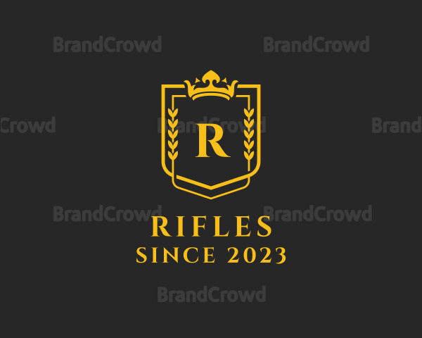 CrownWreath Shield Royalty Logo