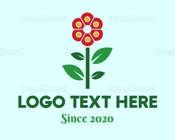 Flower Leaves Plant Logo