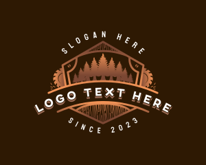 Lumber - Saw Blade Wood Logging logo design