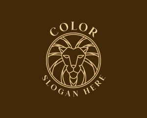Feline - Lion Head Safari logo design