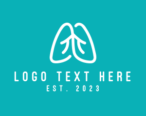 Pulmonology - Monoline Medical Lungs logo design