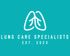 Monoline Medical Lungs  logo design