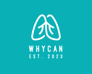 Body Organ - Monoline Medical Lungs logo design